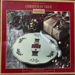 Spode Christmas Nutcracker Cheese Plate and Knife